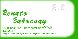 renato babocsay business card